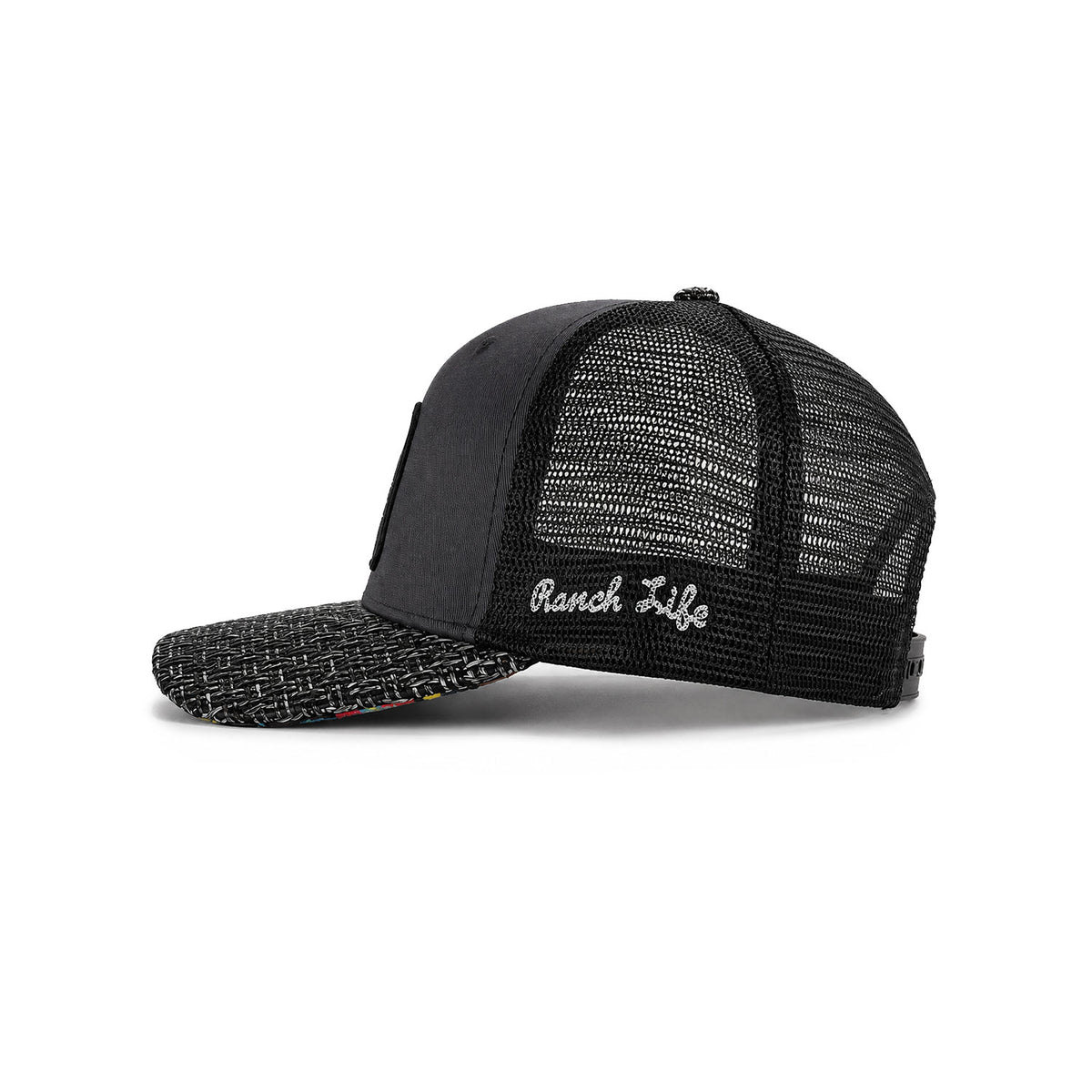 Gorra Hombre Knite Desert Rider Ranch Trucker Negro Vaquera