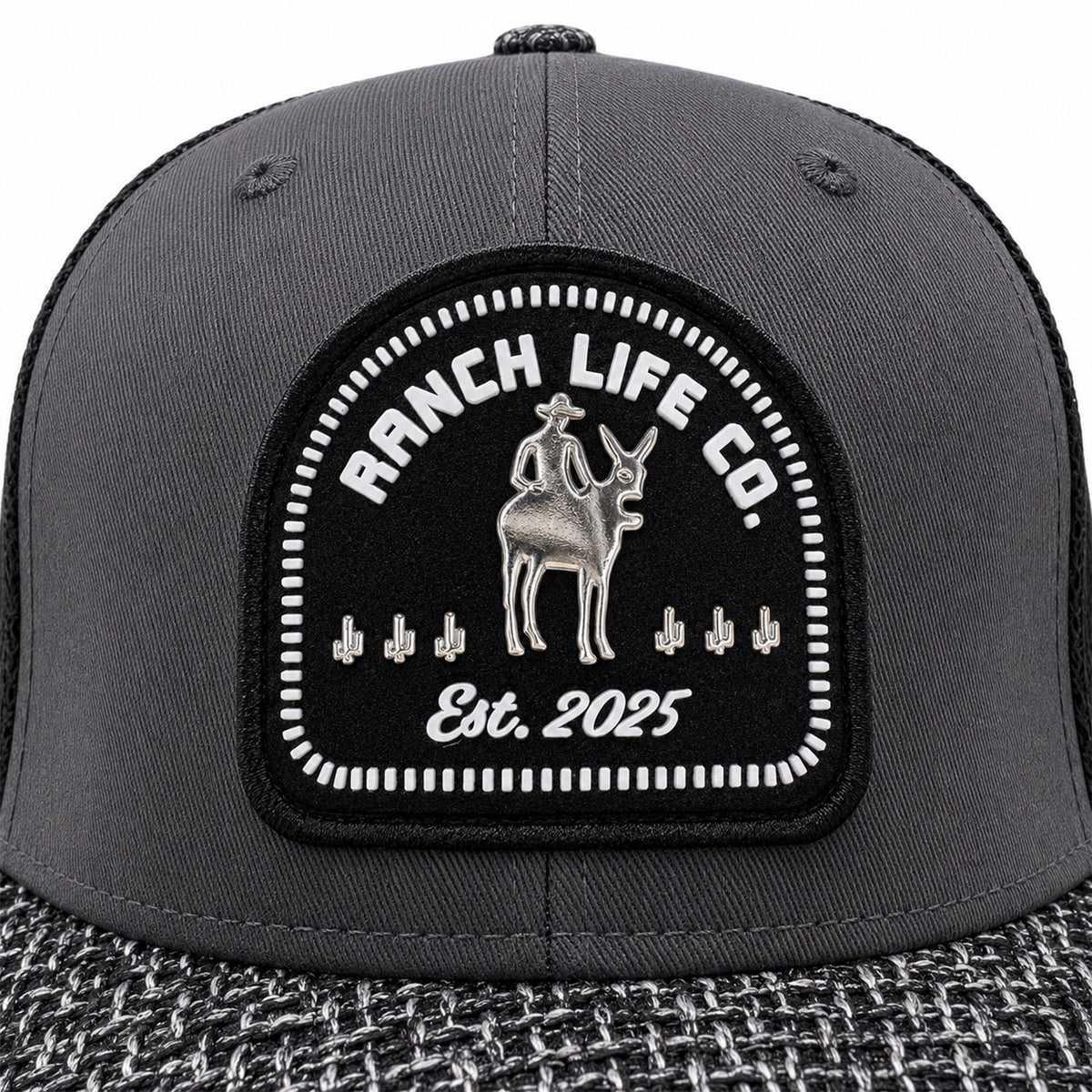 Gorra Hombre Knite Desert Rider Ranch Trucker Negro Vaquera
