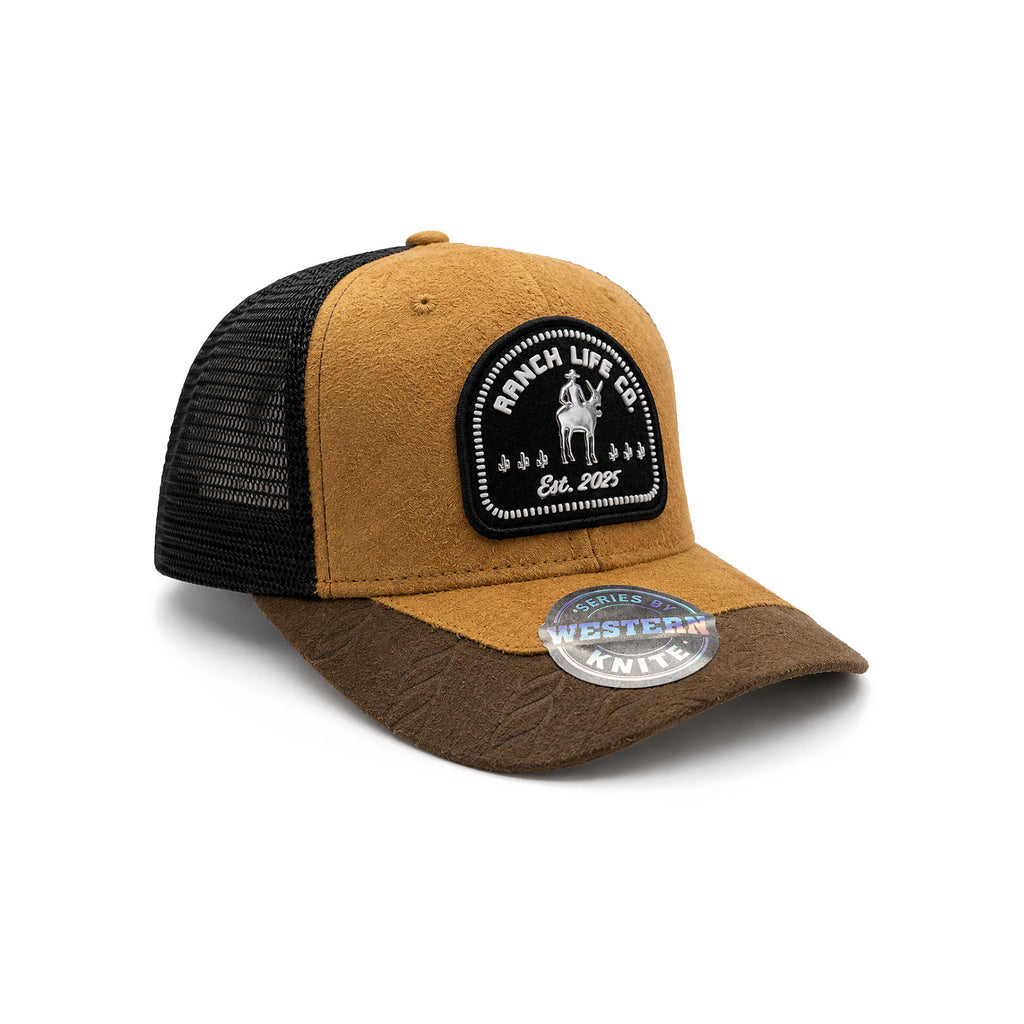 Gorra Hombre Knite Desert Rider Ranch Trucker Negro Vaquera