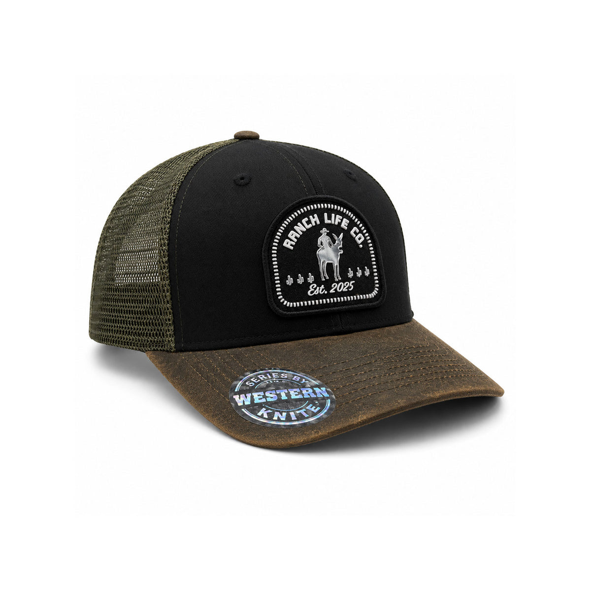 Gorra Hombre Knite Desert Rider Ranch Trucker Negro Vaquera