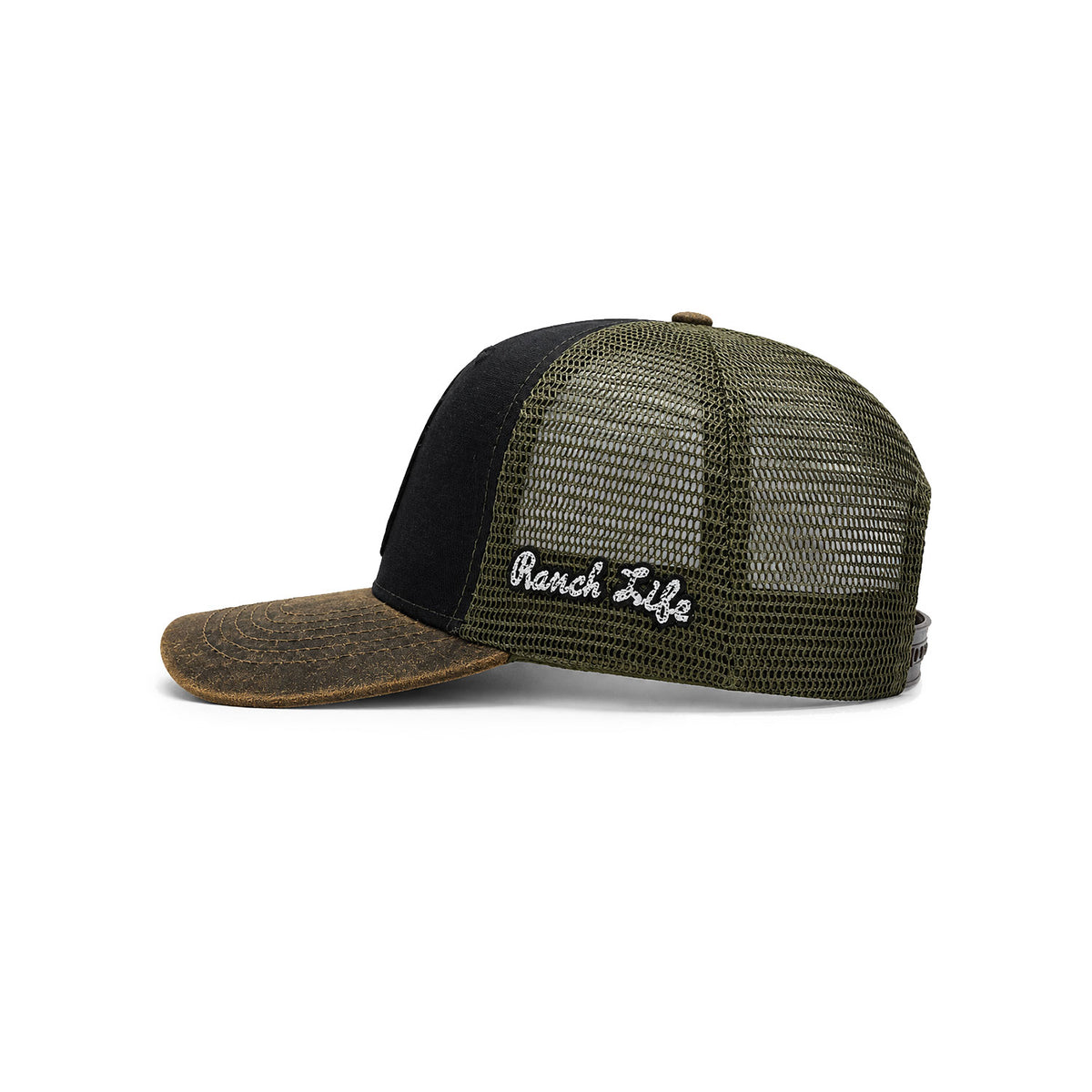 Gorra Hombre Knite Desert Rider Ranch Trucker Negro Vaquera