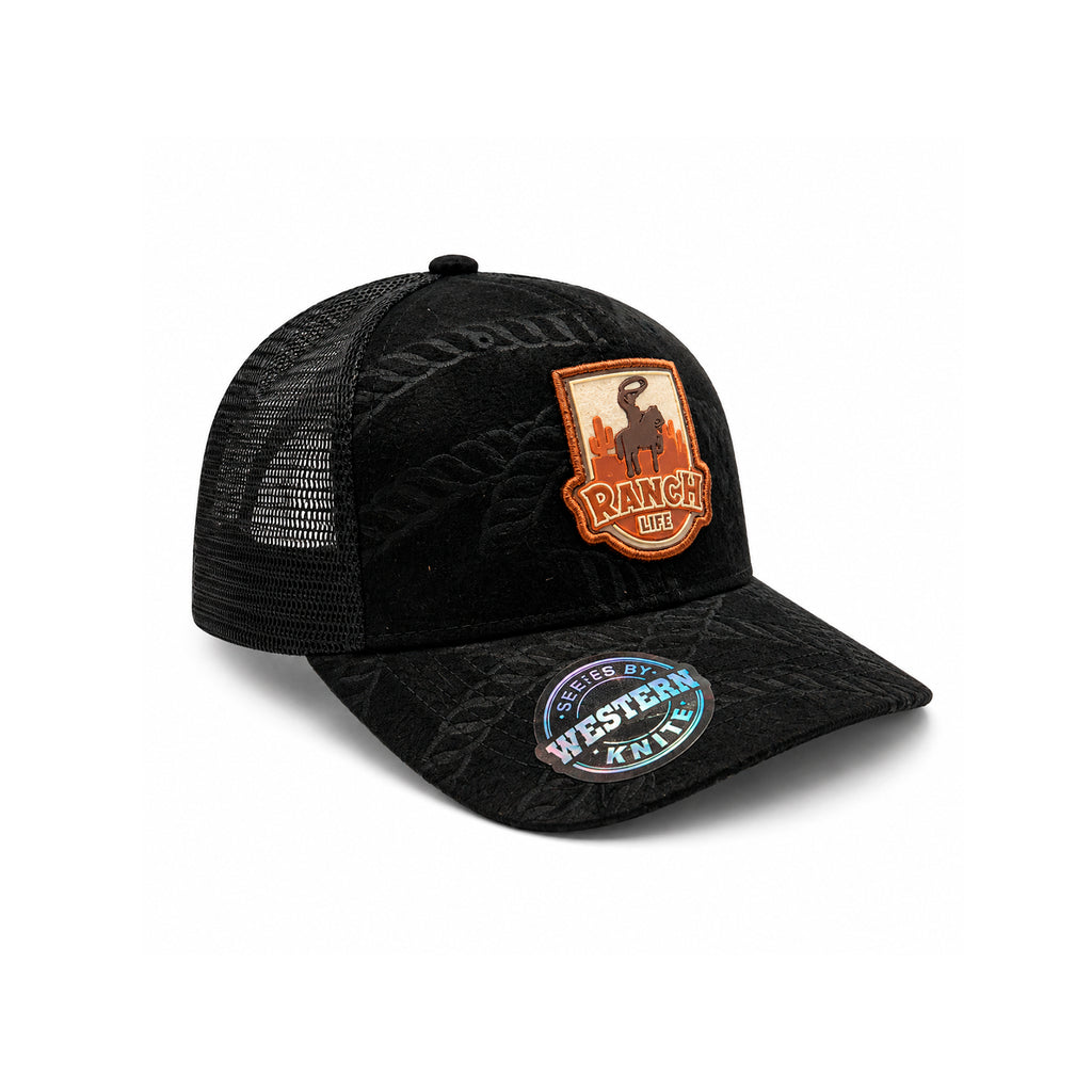 Gorra Knite Ranch Rodeo Marron Hombre Malla Transpirable