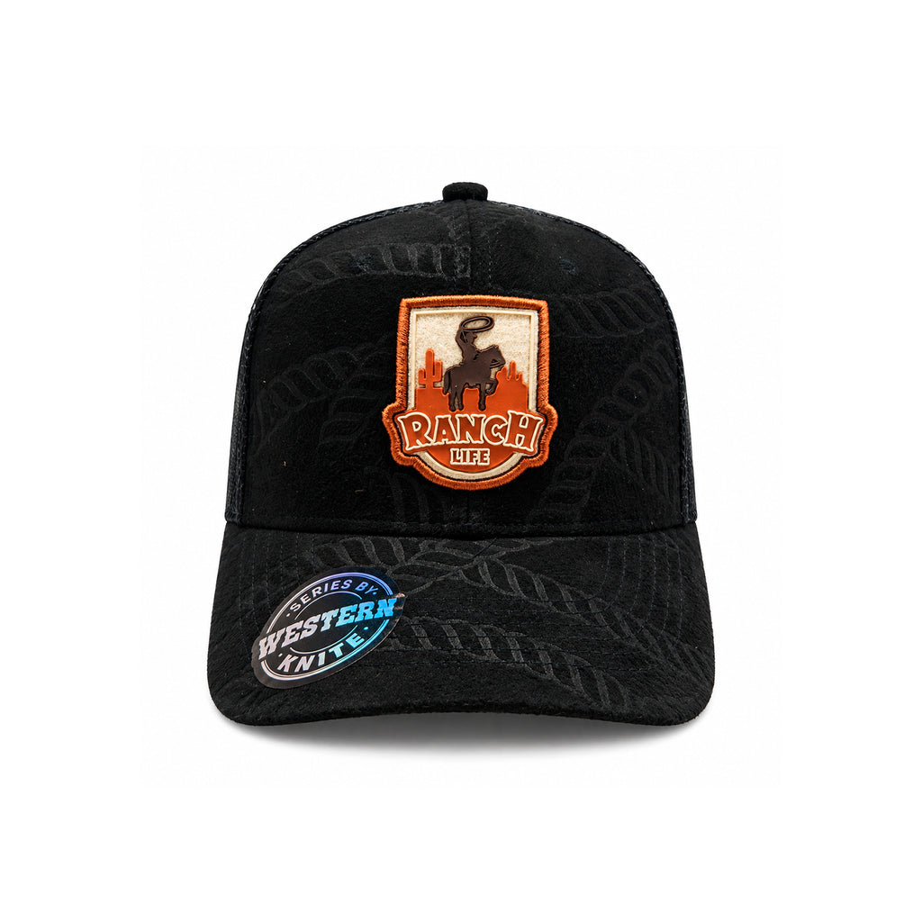 Gorra Knite Ranch Rodeo Marron Hombre Malla Transpirable