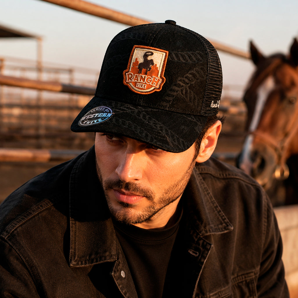 Gorra Knite Ranch Rodeo Marron Hombre Malla Transpirable