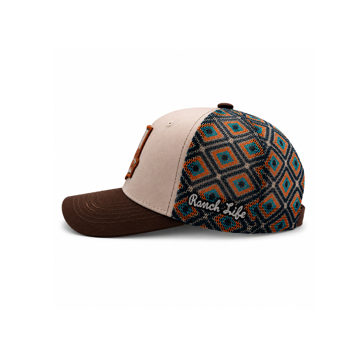 Gorra Knite Ranch Rodeo Marron Hombre Malla Transpirable