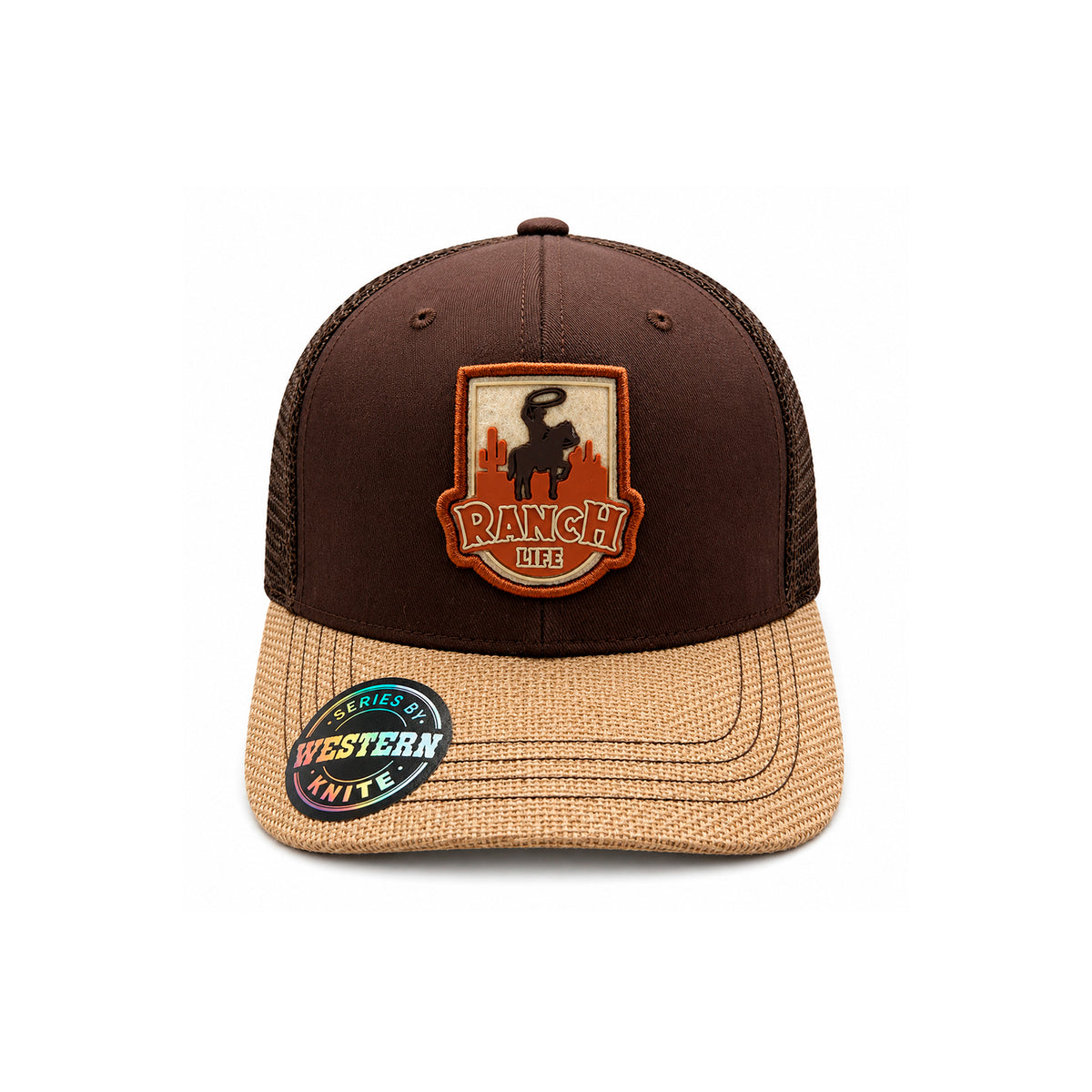 Gorra Knite Ranch Rodeo Marron Hombre Malla Transpirable
