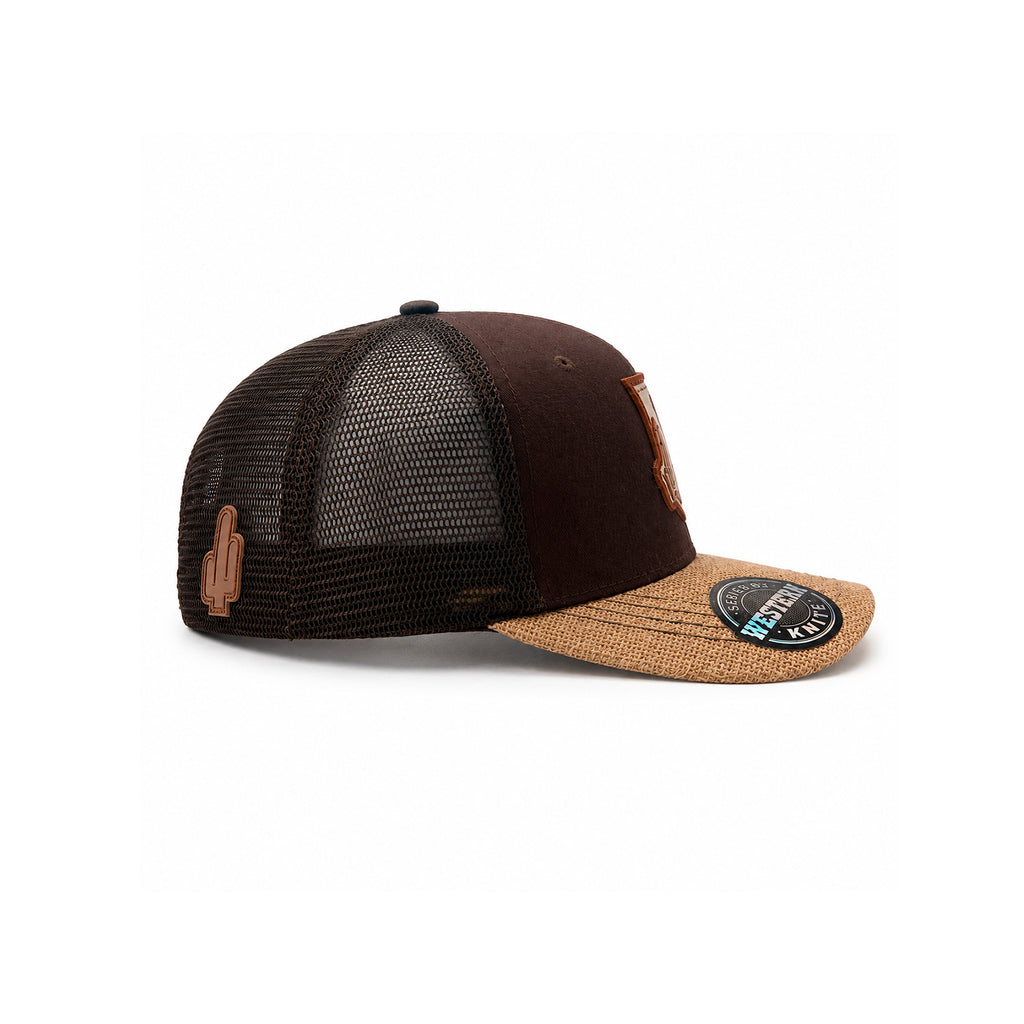 Gorra Knite Ranch Rodeo Marron Hombre Malla Transpirable