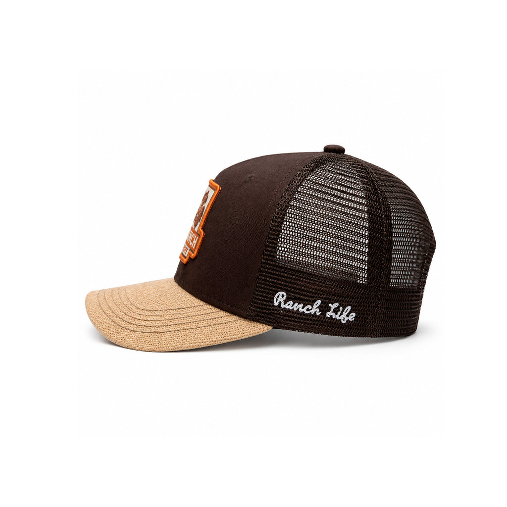 Gorra Knite Ranch Rodeo Marron Hombre Malla Transpirable