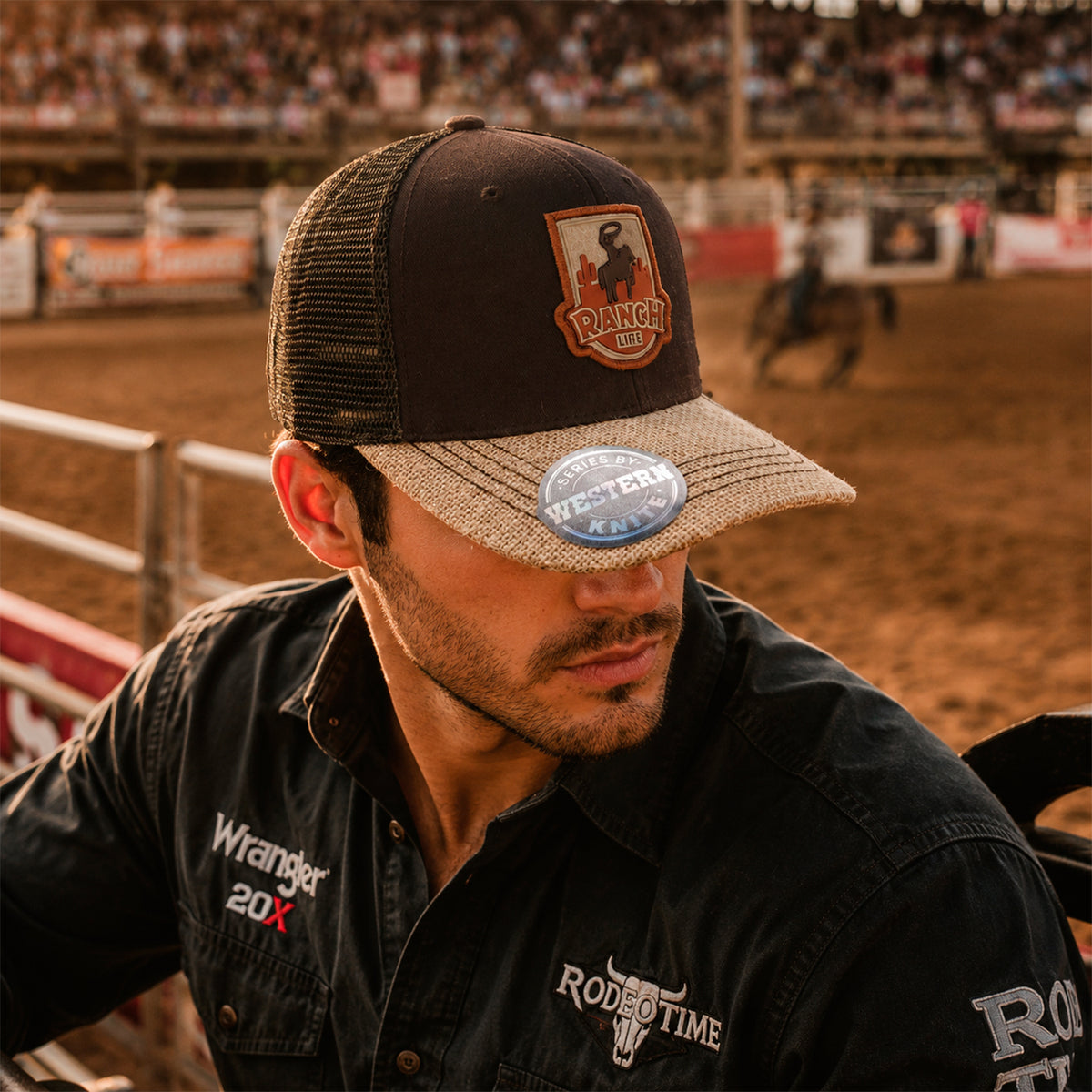 Gorra Knite Ranch Rodeo Marron Hombre Malla Transpirable