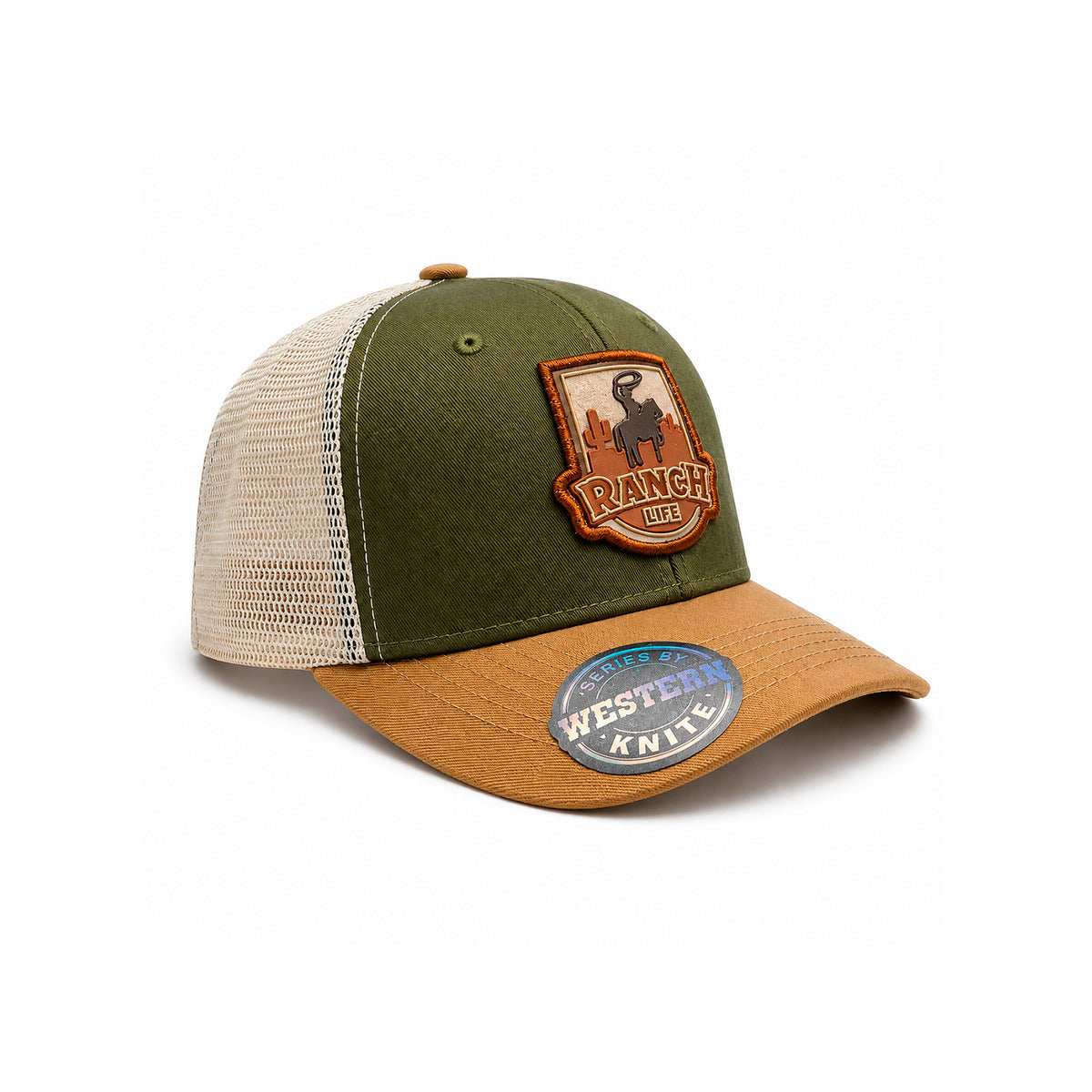Gorra Knite Ranch Rodeo Marron Hombre Malla Transpirable