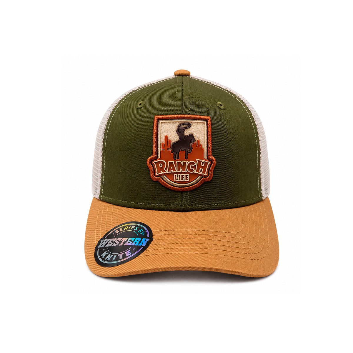 Gorra Knite Ranch Rodeo Marron Hombre Malla Transpirable