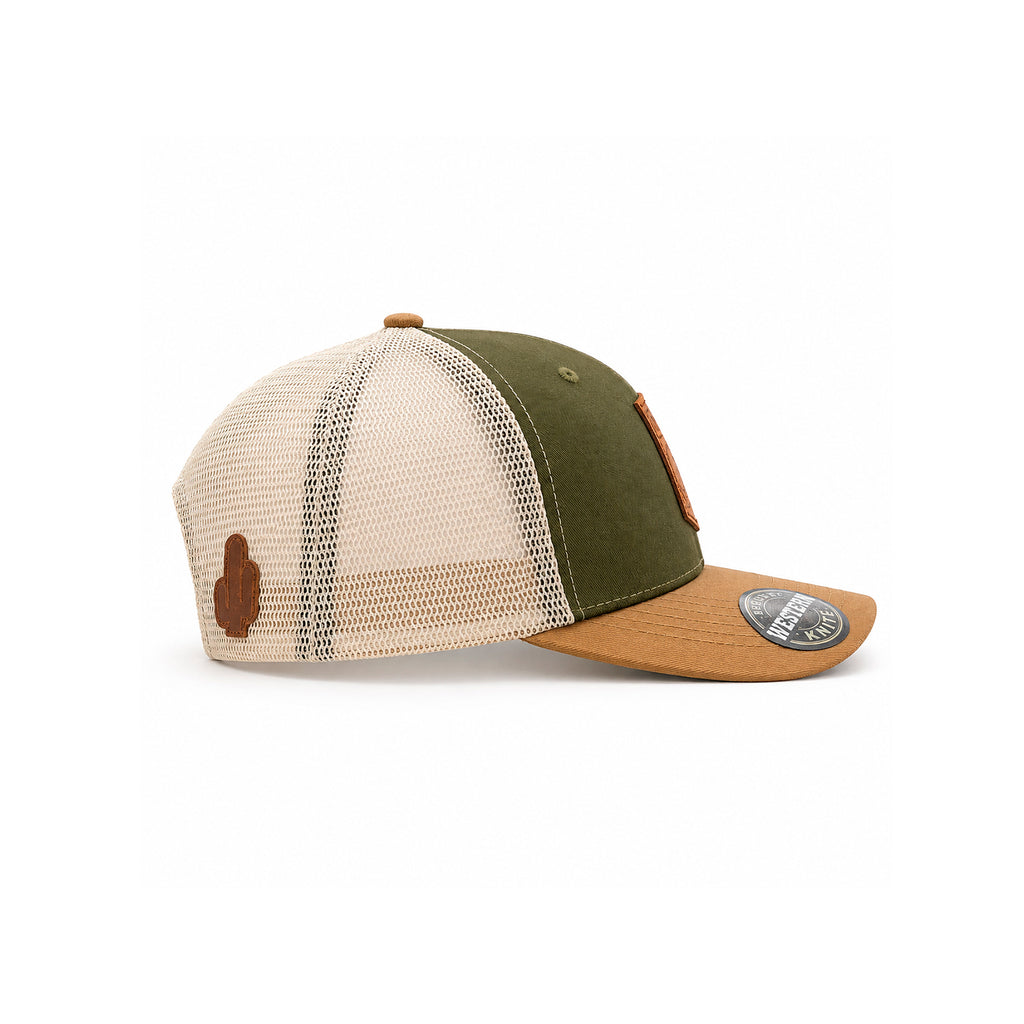 Gorra Knite Ranch Rodeo Marron Hombre Malla Transpirable