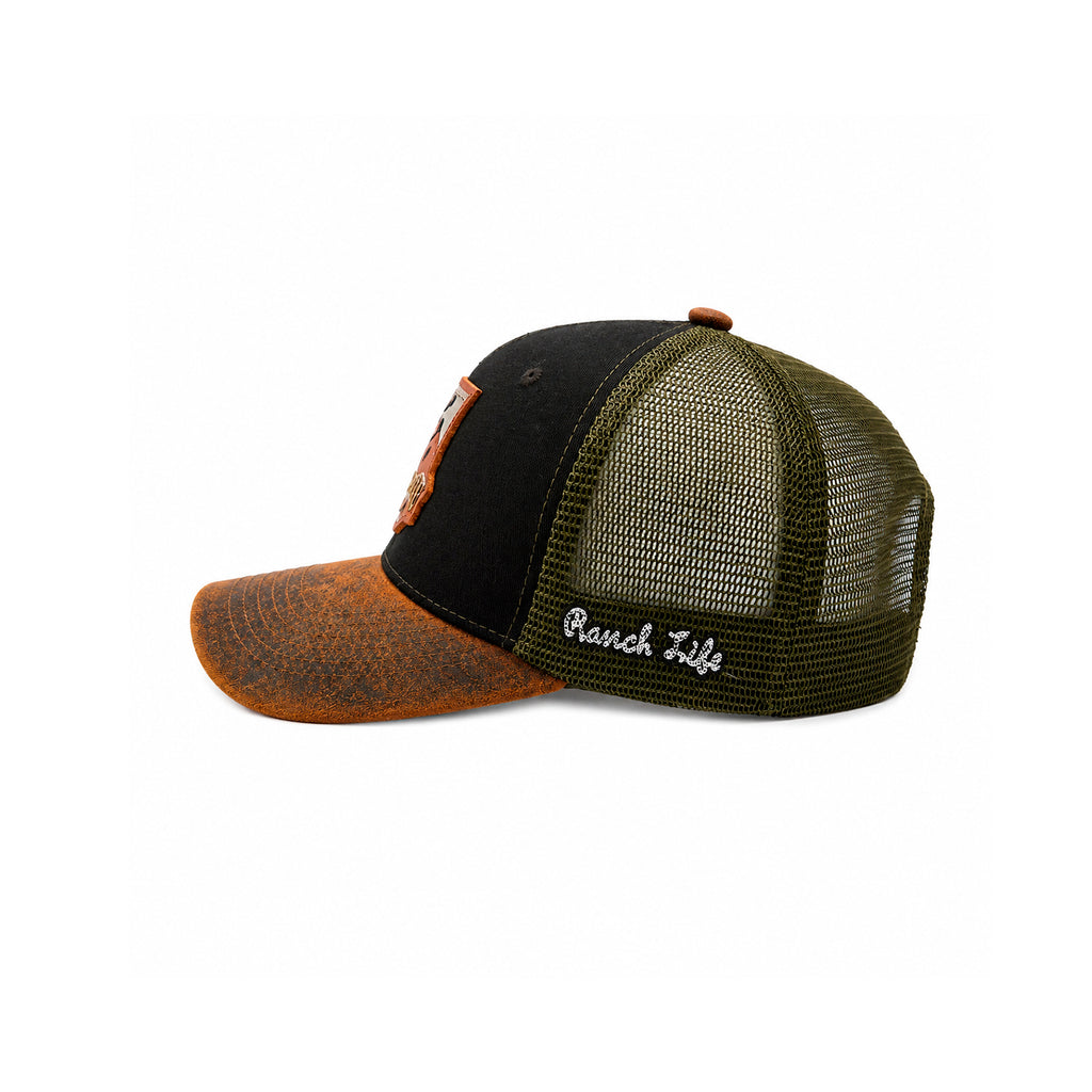Gorra Knite Ranch Rodeo Marron Hombre Malla Transpirable