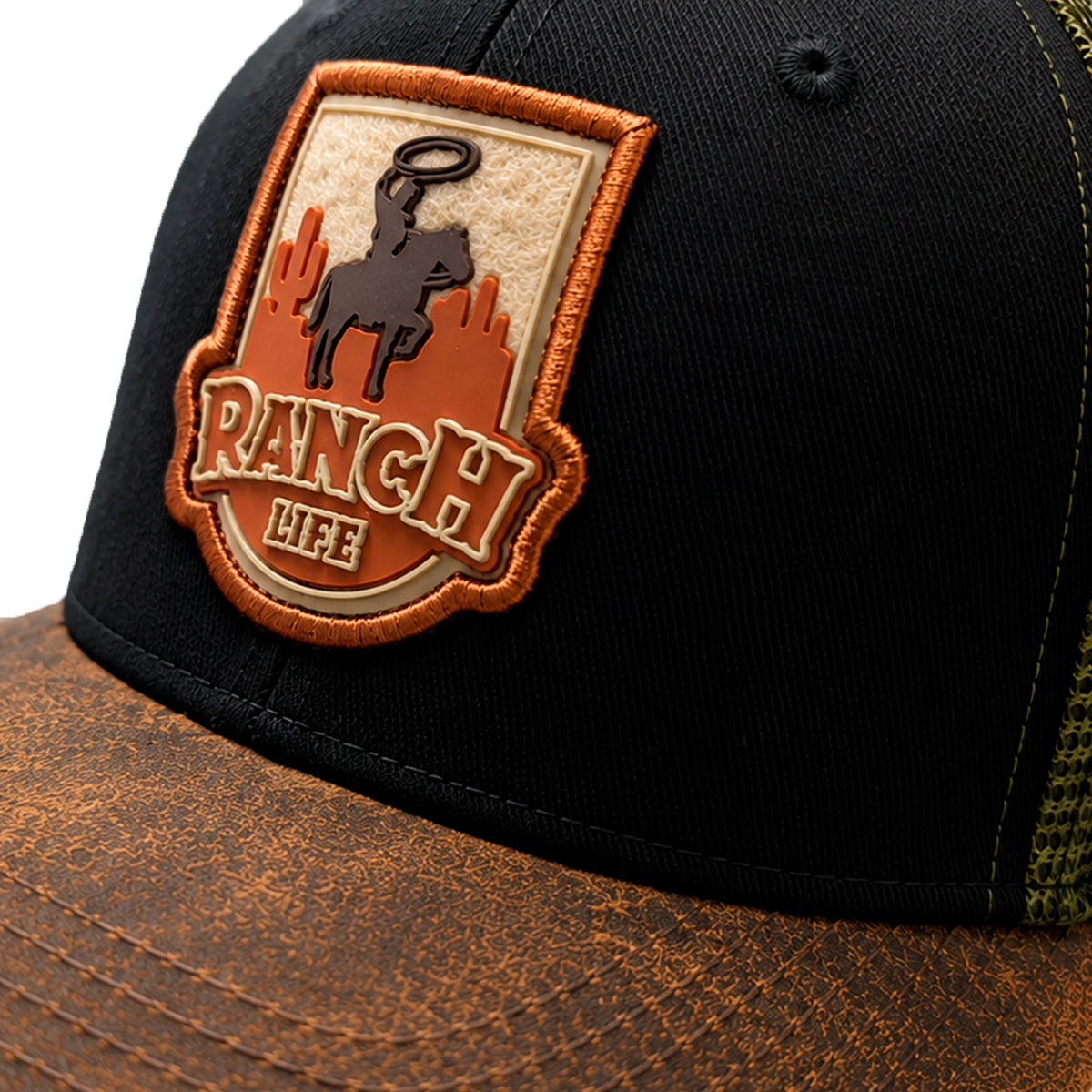 Gorra Knite Ranch Rodeo Marron Hombre Malla Transpirable