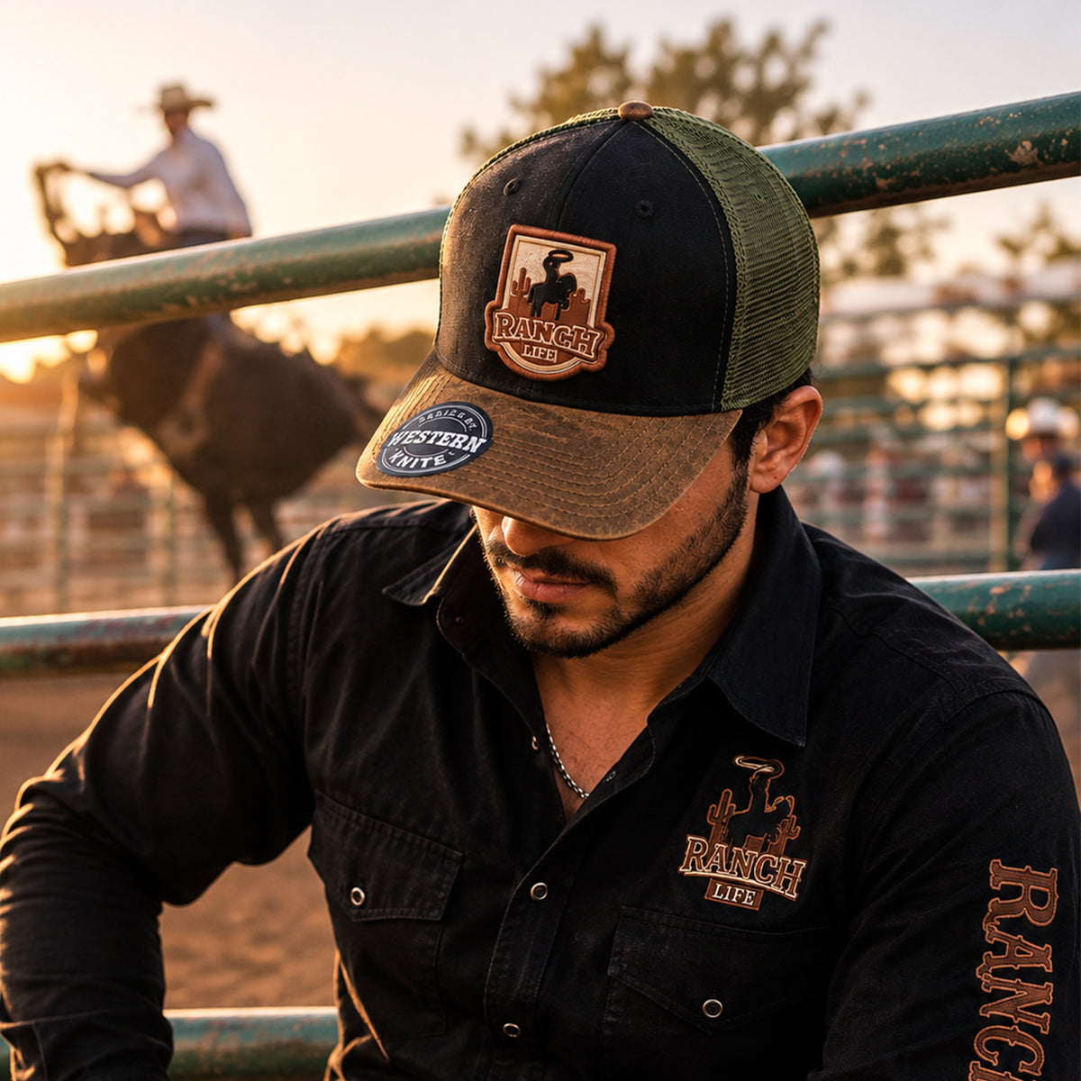 Gorra Knite Ranch Rodeo Marron Hombre Malla Transpirable