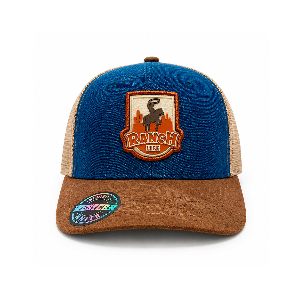 Gorra Knite Ranch Rodeo Marron Hombre Malla Transpirable