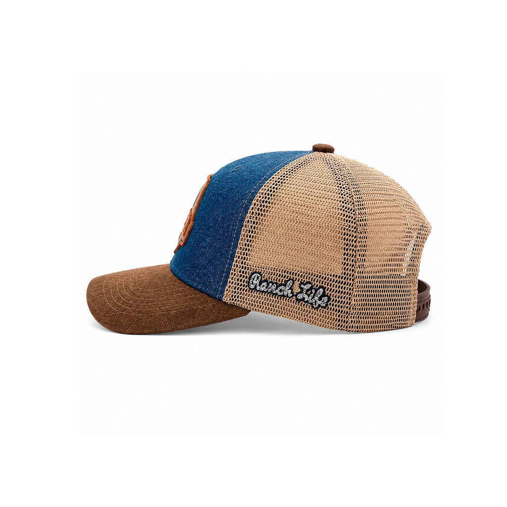 Gorra Knite Ranch Rodeo Marron Hombre Malla Transpirable