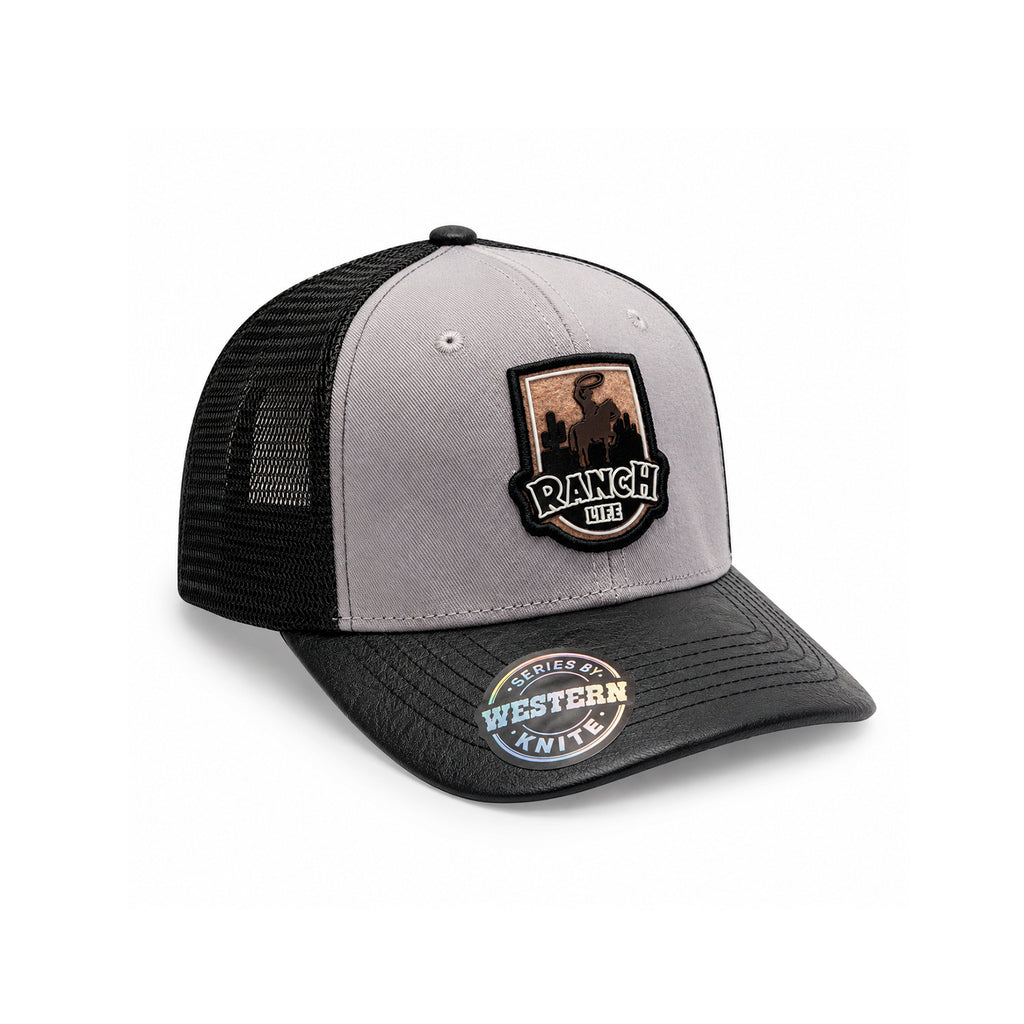 Gorra Knite Ranch Rodeo Negro Hombre Malla Transpirable