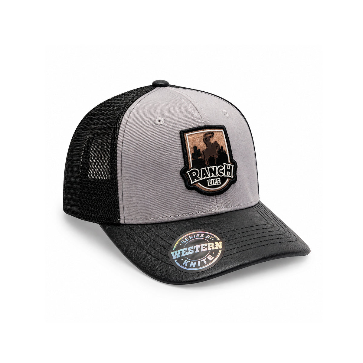 Gorra Knite Ranch Rodeo Negro Hombre Malla Transpirable