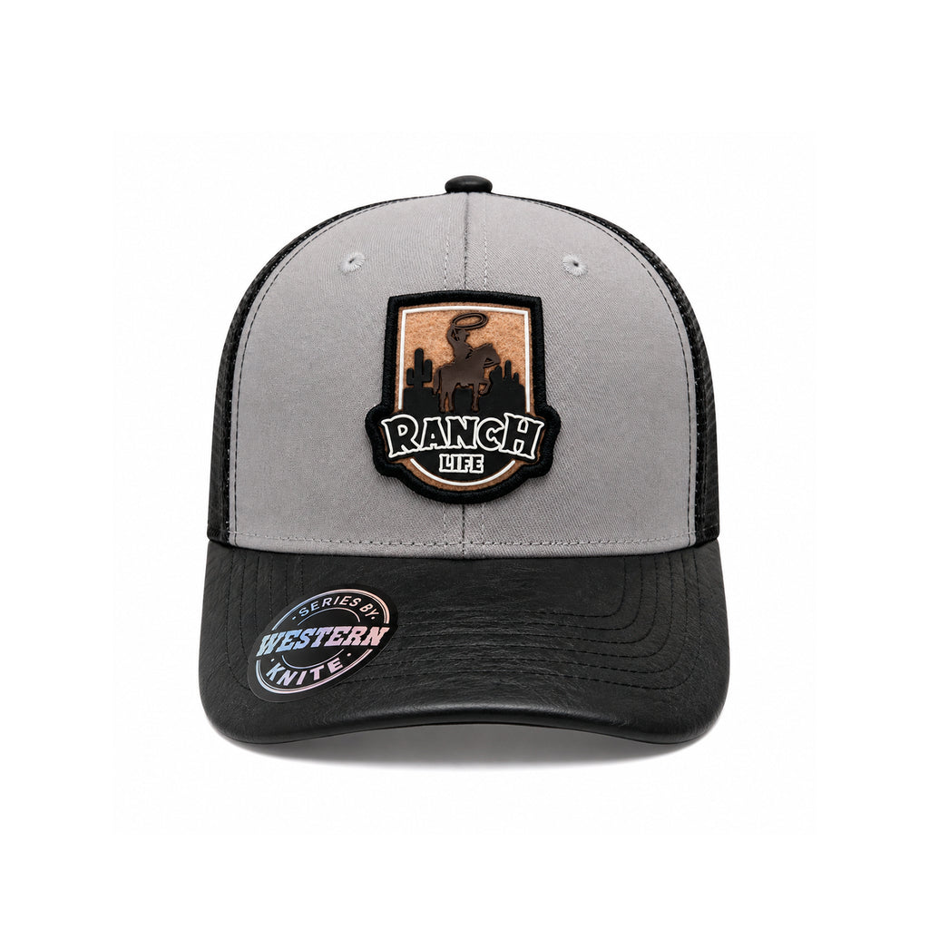 Gorra Knite Ranch Rodeo Negro Hombre Malla Transpirable