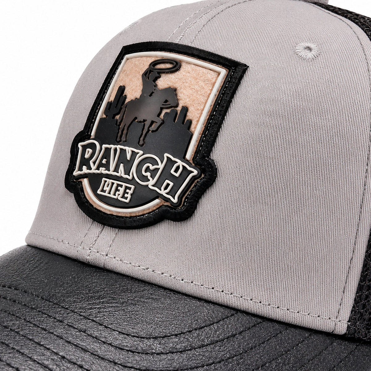 Gorra Knite Ranch Rodeo Negro Hombre Malla Transpirable
