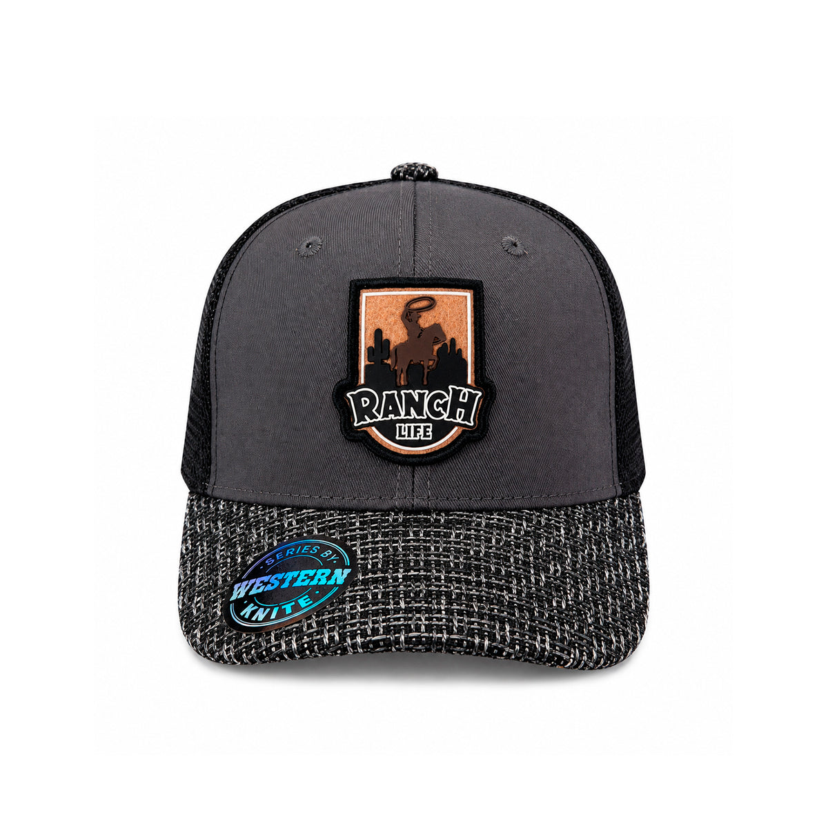 Gorra Knite Ranch Rodeo Negro Hombre Malla Transpirable