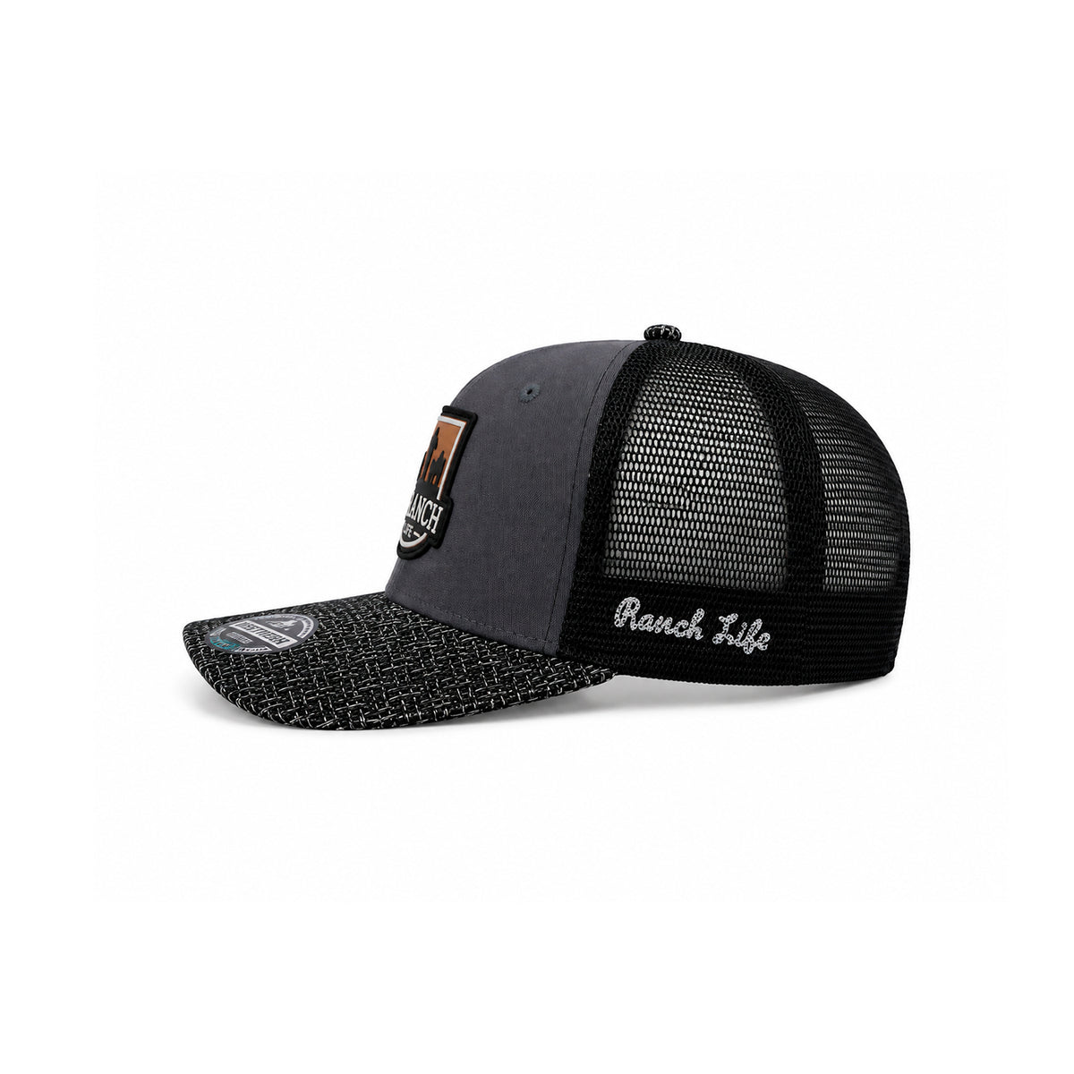 Gorra Knite Ranch Rodeo Negro Hombre Malla Transpirable
