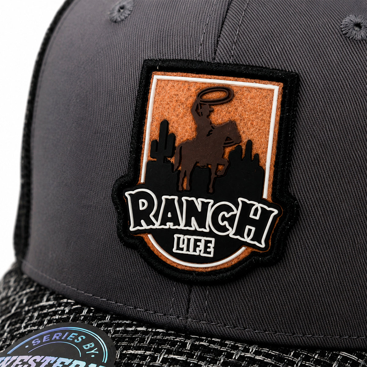 Gorra Knite Ranch Rodeo Negro Hombre Malla Transpirable