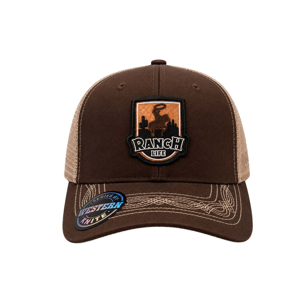 Gorra Knite Ranch Rodeo Negro Hombre Malla Transpirable