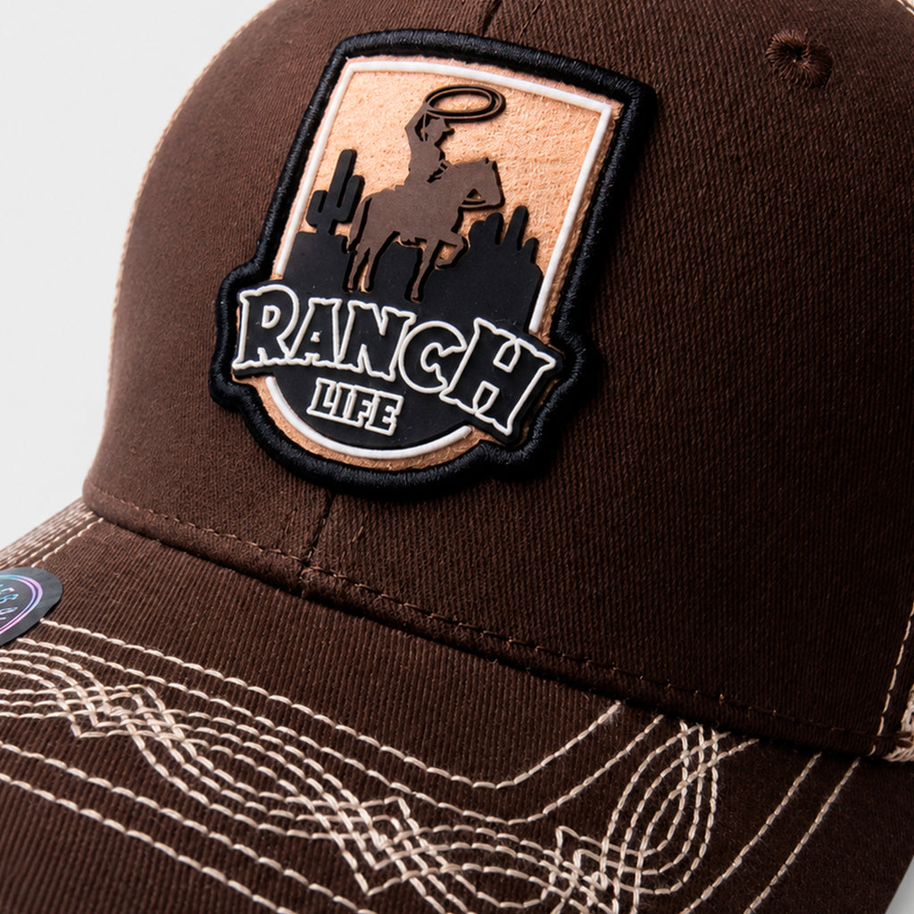 Gorra Knite Ranch Rodeo Negro Hombre Malla Transpirable