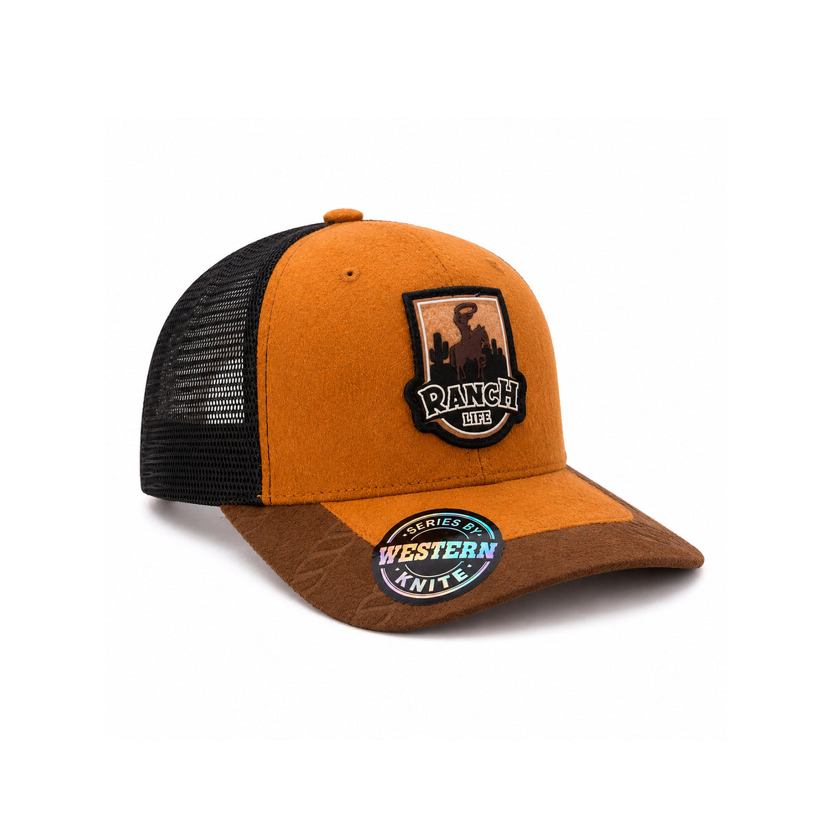 Gorra Knite Ranch Rodeo Negro Hombre Malla Transpirable