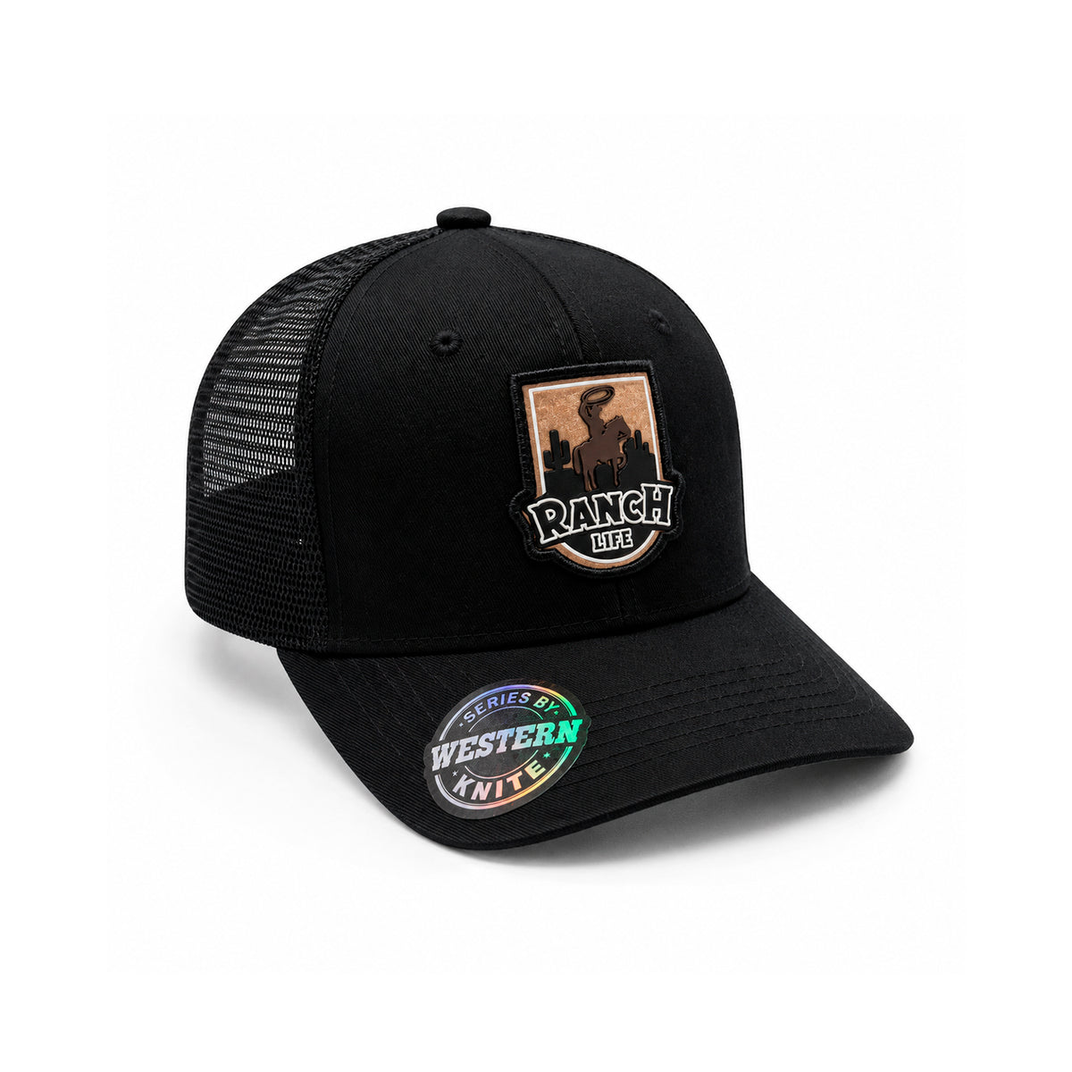 Gorra Knite Ranch Rodeo Negro Hombre Malla Transpirable