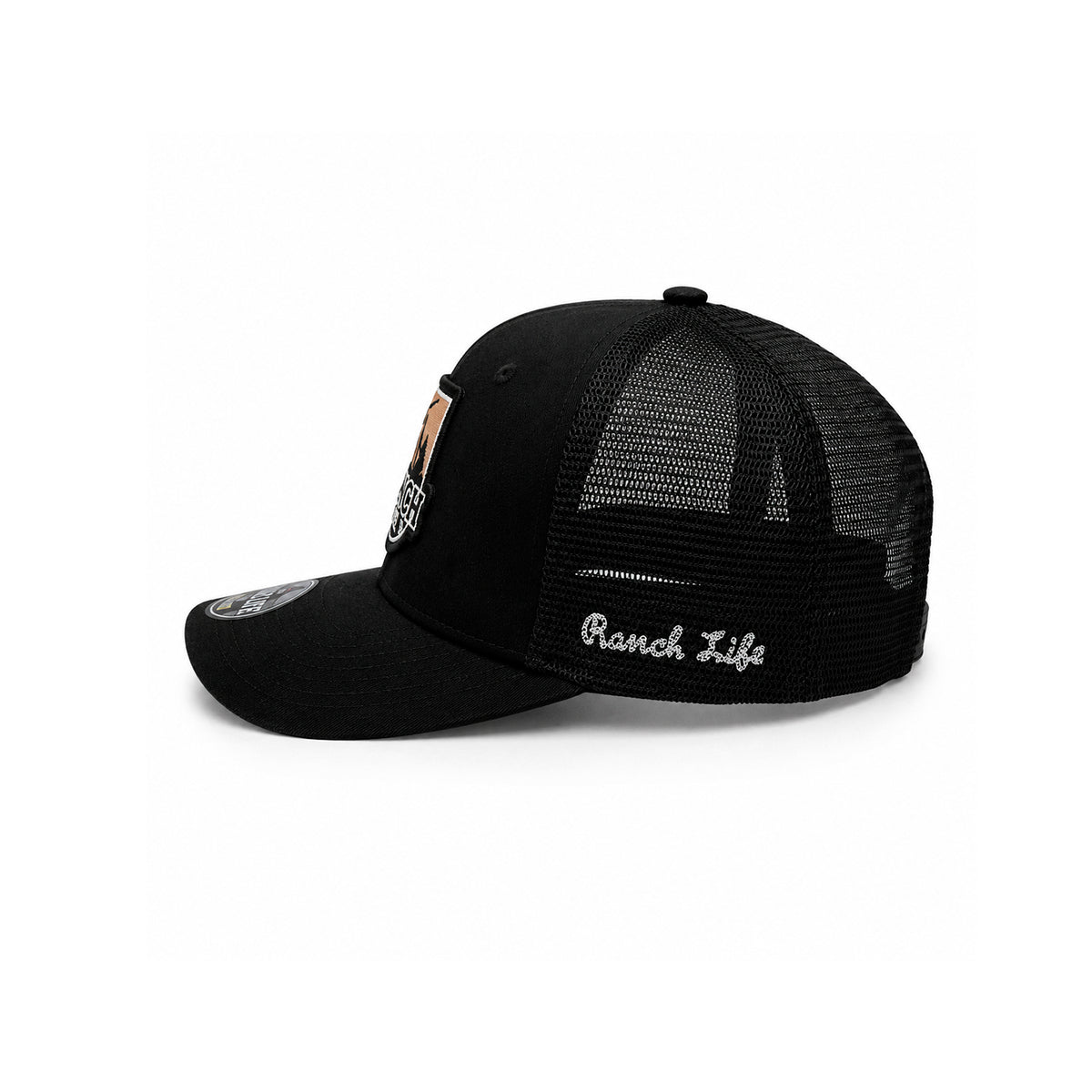 Gorra Knite Ranch Rodeo Negro Hombre Malla Transpirable