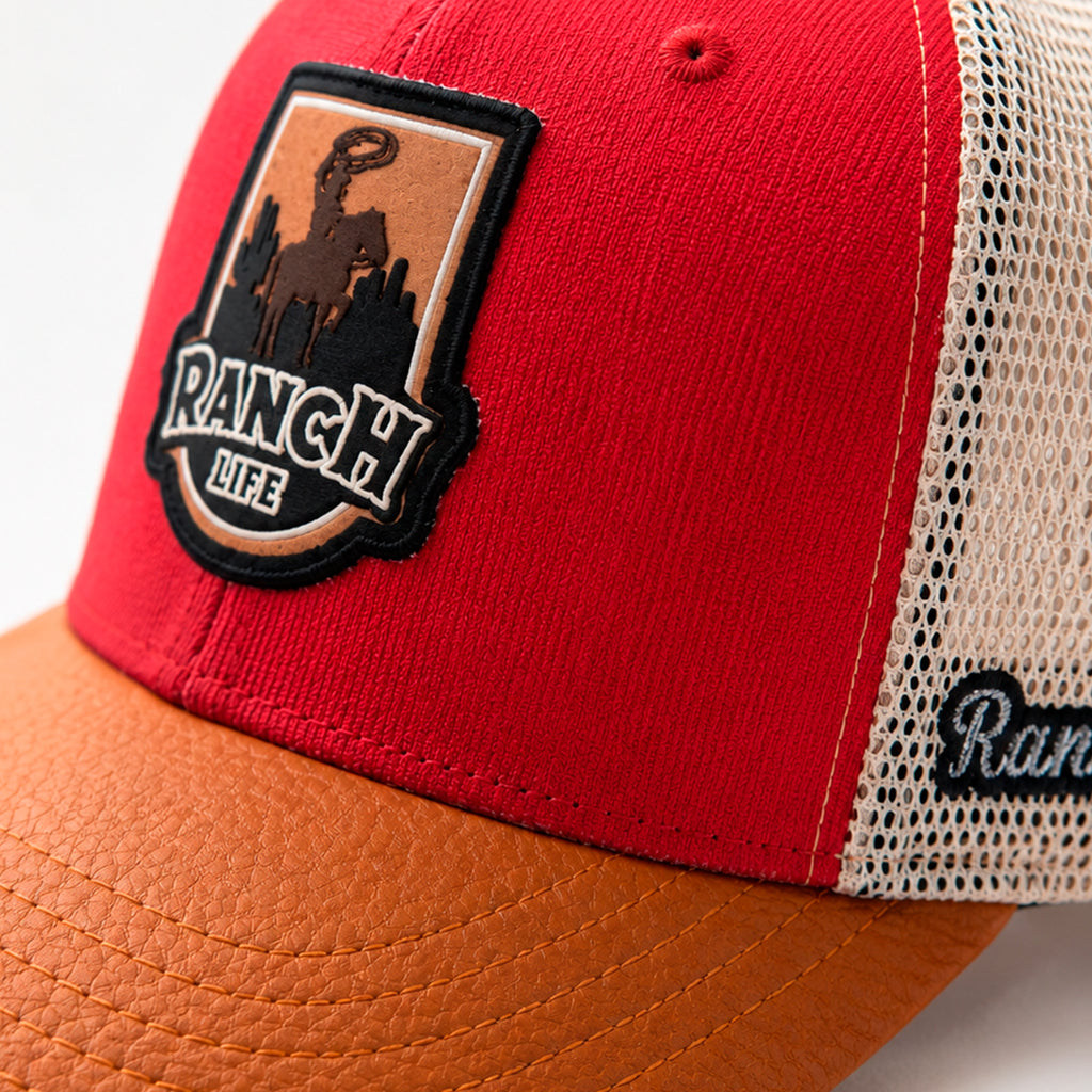 Gorra Knite Ranch Rodeo Negro Hombre Malla Transpirable