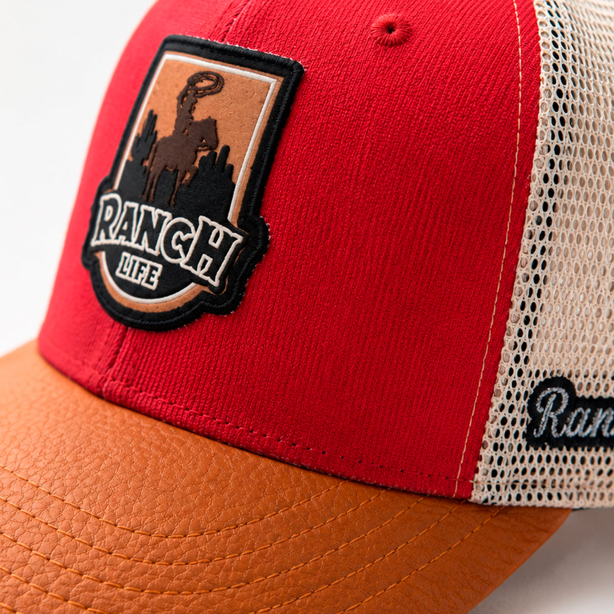 Gorra Knite Ranch Rodeo Negro Hombre Malla Transpirable