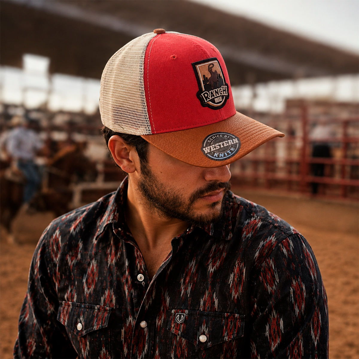 Gorra Knite Ranch Rodeo Negro Hombre Malla Transpirable