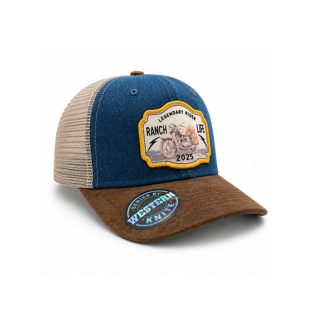 Gorra Rider Ranch Amarillo Knite para Hombre Trucker Malla