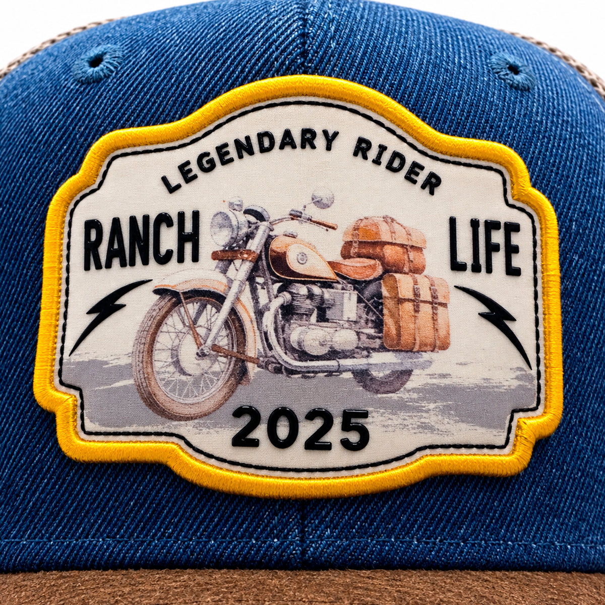 Gorra Rider Ranch Amarillo Knite para Hombre Trucker Malla