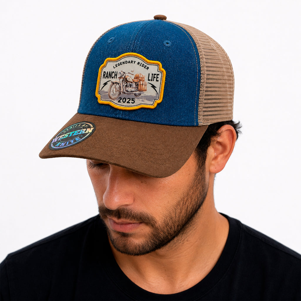 Gorra Rider Ranch Amarillo Knite para Hombre Trucker Malla