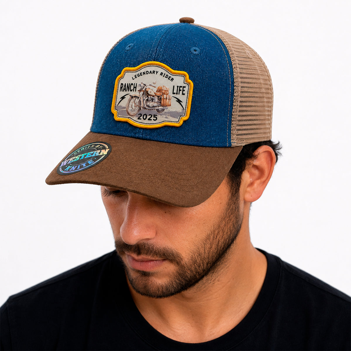 Gorra Rider Ranch Amarillo Knite para Hombre Trucker Malla