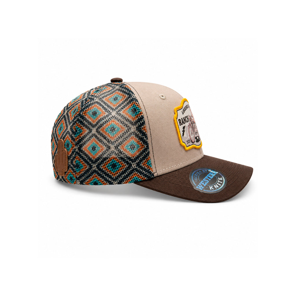 Gorra Rider Ranch Amarillo Knite para Hombre Trucker Malla