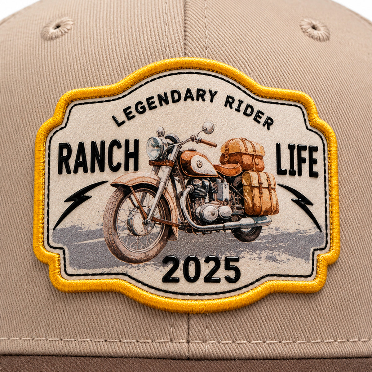 Gorra Rider Ranch Amarillo Knite para Hombre Trucker Malla