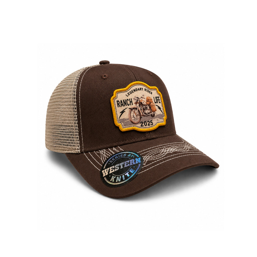 Gorra Rider Ranch Amarillo Knite para Hombre Trucker Malla