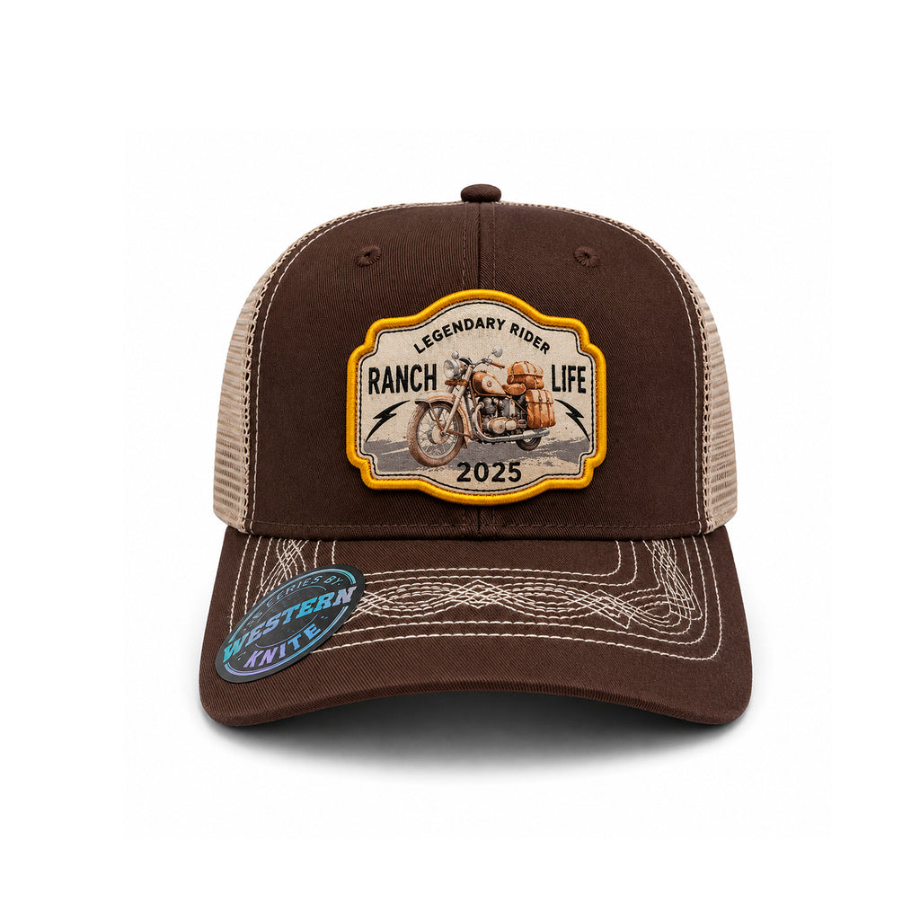 Gorra Rider Ranch Amarillo Knite para Hombre Trucker Malla