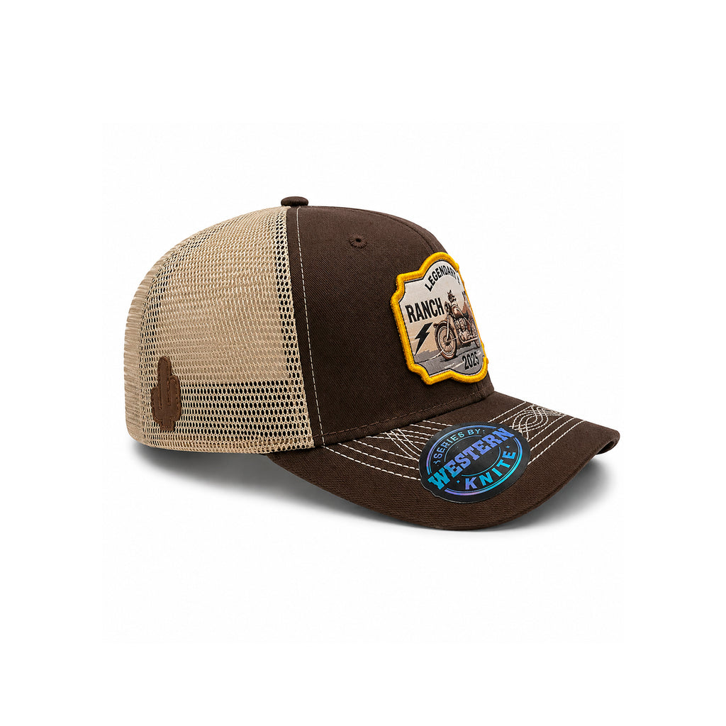 Gorra Rider Ranch Amarillo Knite para Hombre Trucker Malla