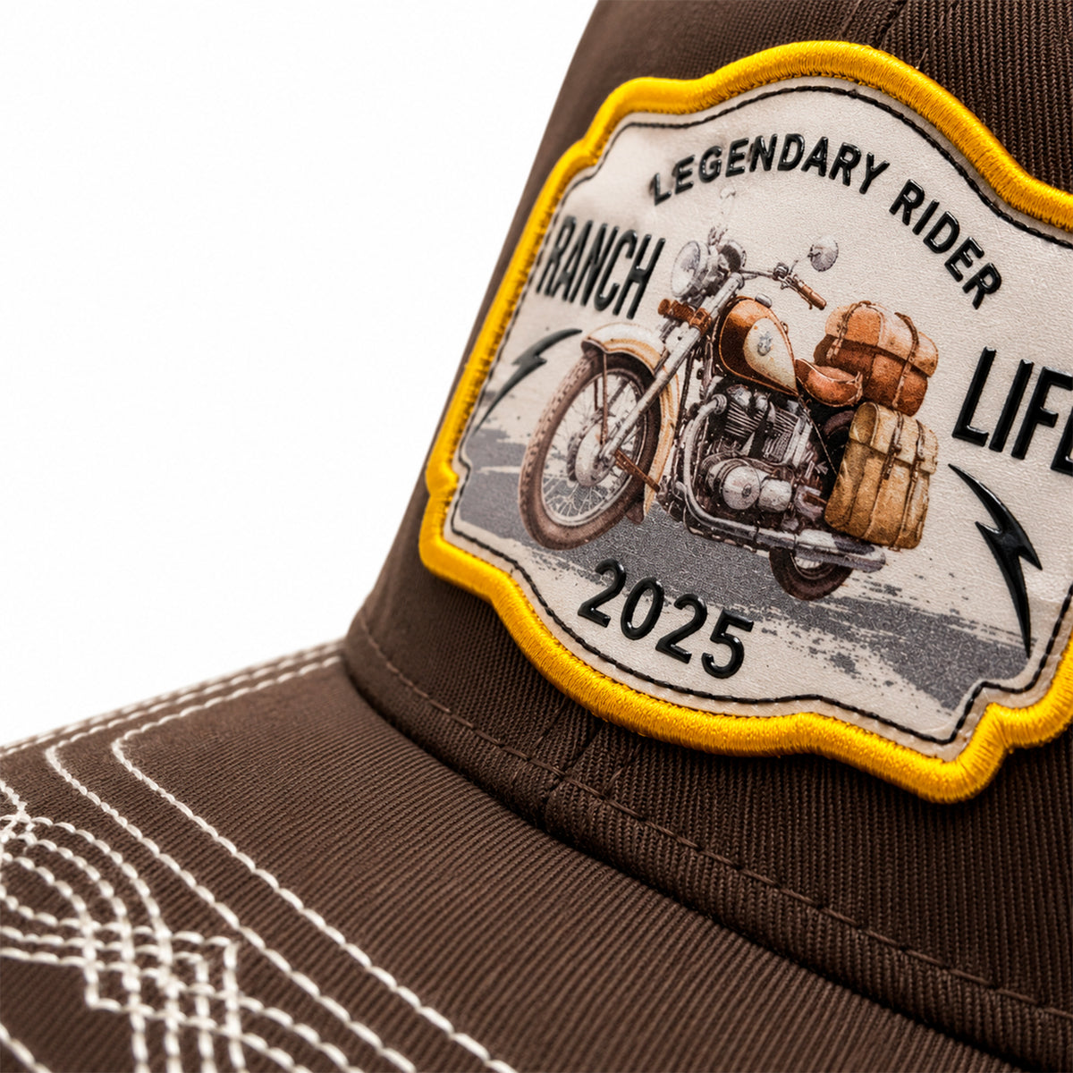 Gorra Rider Ranch Amarillo Knite para Hombre Trucker Malla