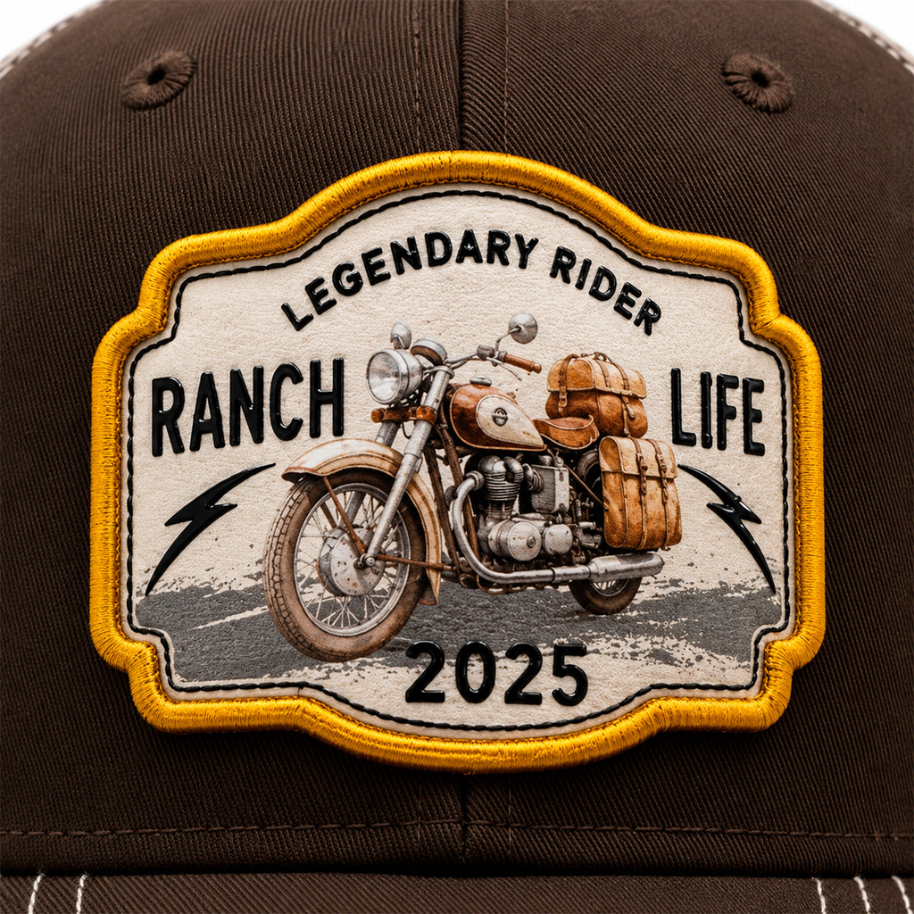 Gorra Rider Ranch Amarillo Knite para Hombre Trucker Malla