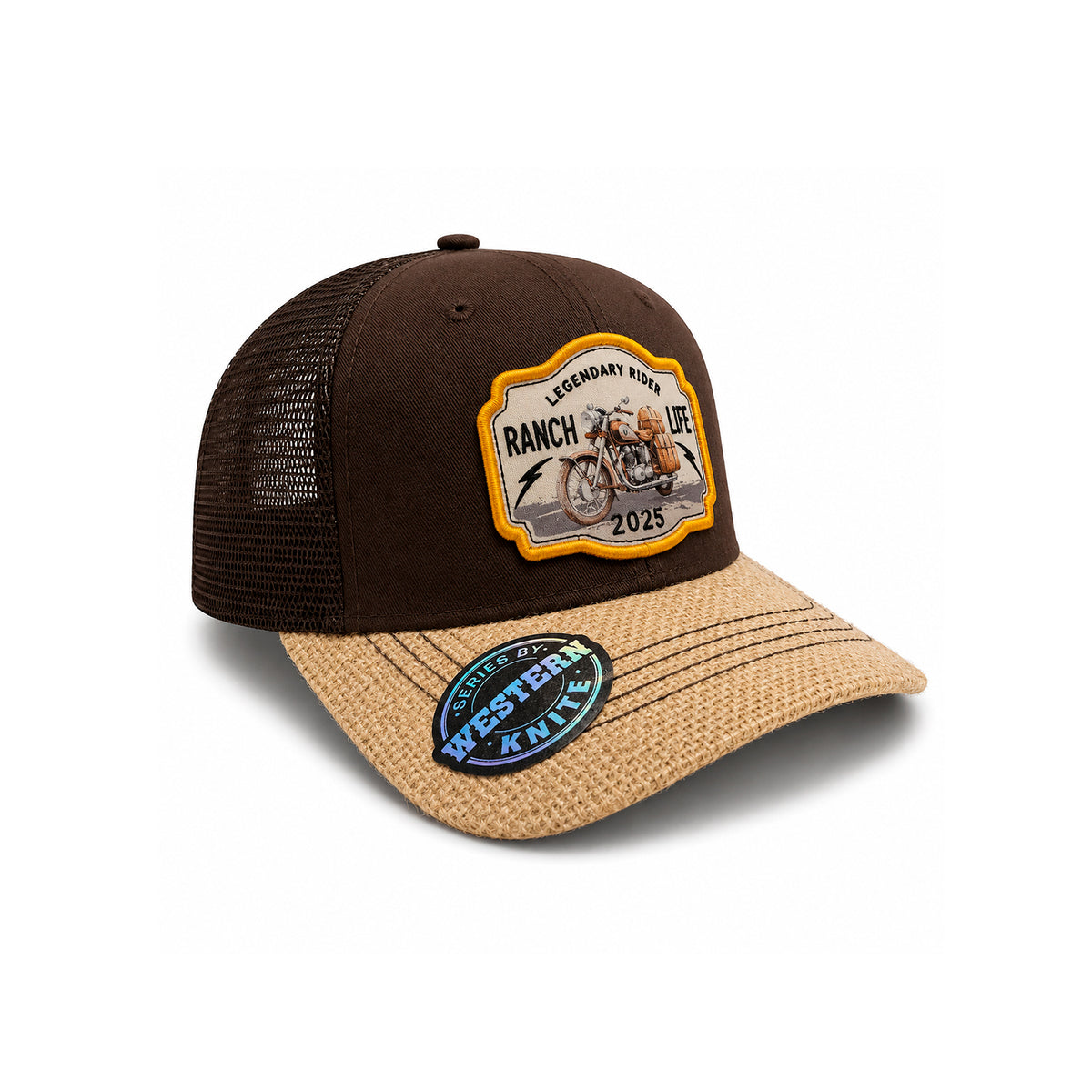 Gorra Rider Ranch Amarillo Knite para Hombre Trucker Malla