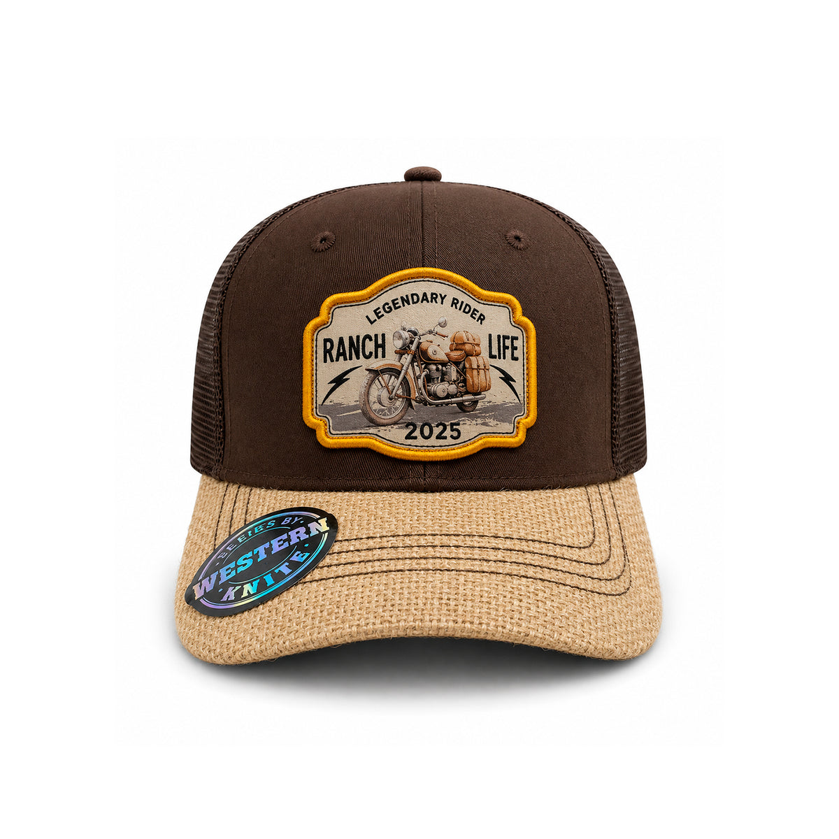 Gorra Rider Ranch Amarillo Knite para Hombre Trucker Malla