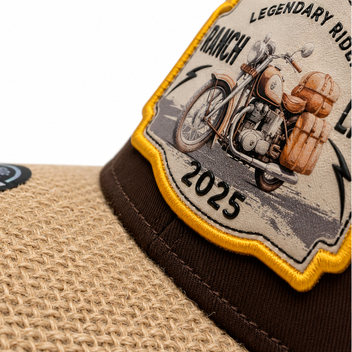 Gorra Rider Ranch Amarillo Knite para Hombre Trucker Malla